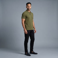 Polo Manga Corta Verde Militar