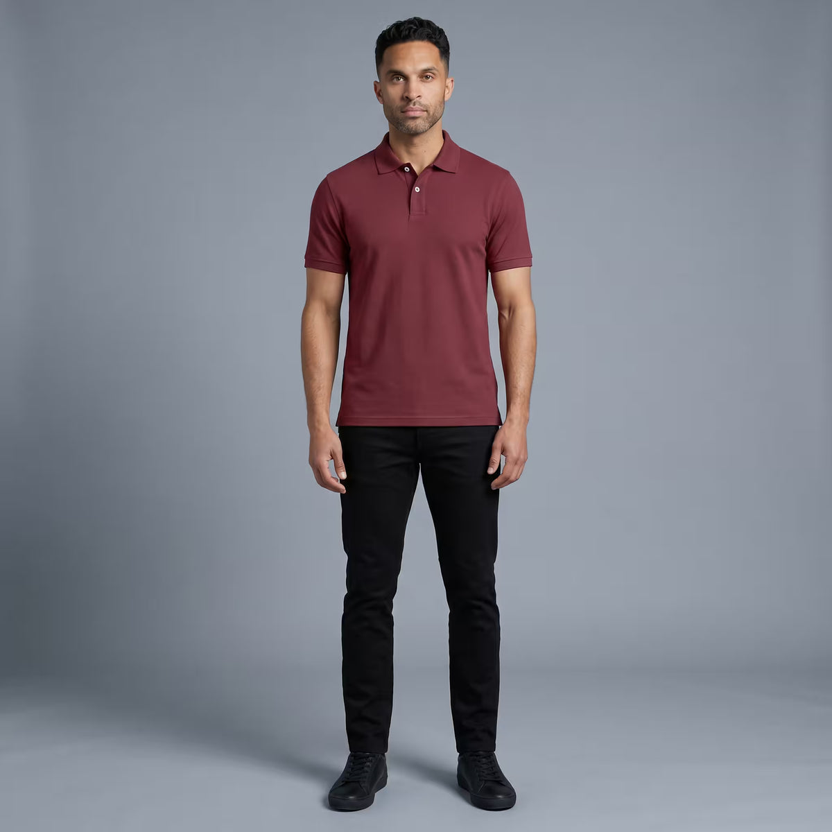 Polo Manga Corta Vinotinto