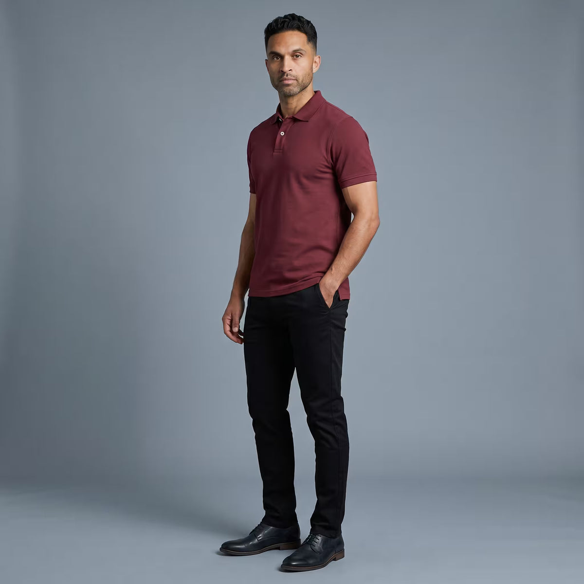 Polo Manga Corta Vinotinto